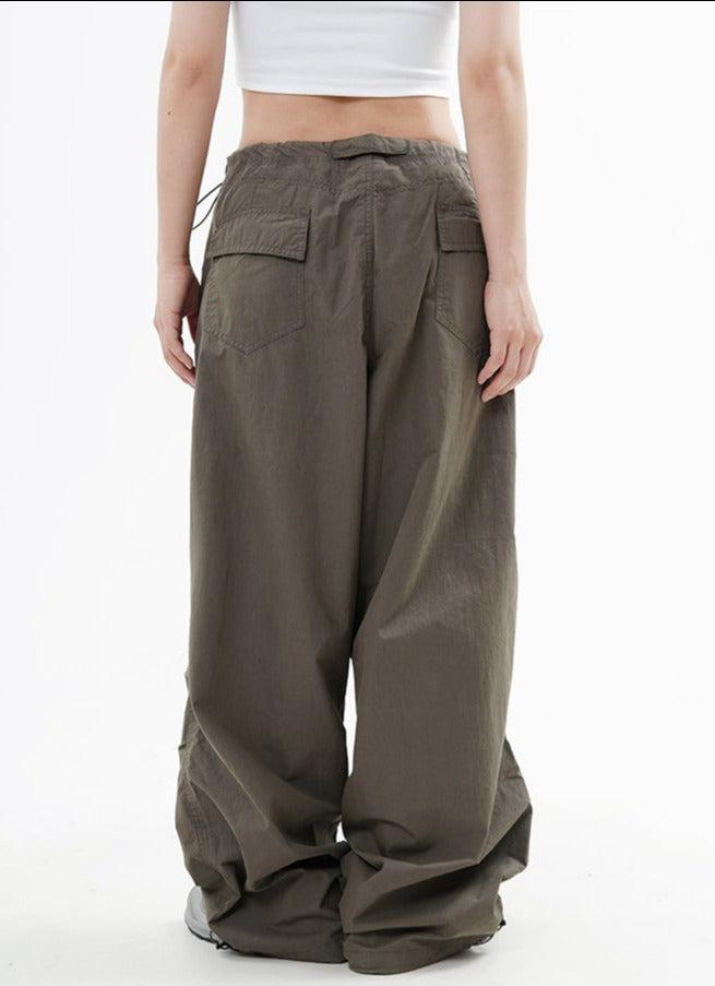 Drawstring Parachute Style Pants