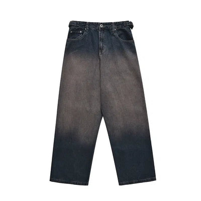 Color Fade Drapey Jeans Korean Street Fashion Jeans By Mr Nearly Shop Online at OH Vault