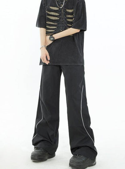 Drawstring Side Seam Sports Pants Korean Street Fashion Pants By MaxDstr Shop Online at OH Vault