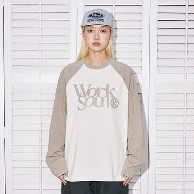 Spliced Casual Long Sleeve T-Shirt Korean Street Fashion T-Shirt By WORKSOUT Shop Online at OH Vault