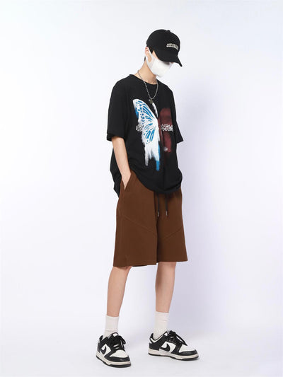 Made Extreme Drawstring Side Slit Clean Fit Shorts Korean Street Fashion Shorts By Made Extreme Shop Online at OH Vault