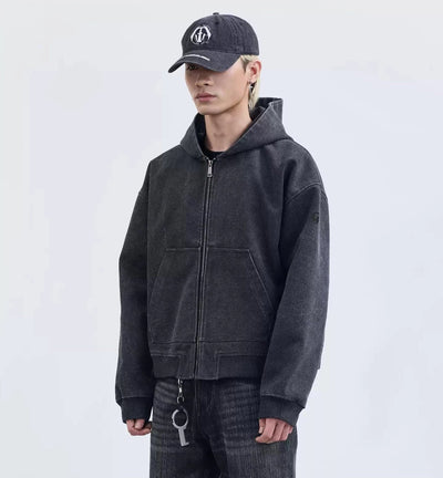 Versatile Hooded Denim Jacket Korean Street Fashion Jacket By Terra Incognita Shop Online at OH Vault