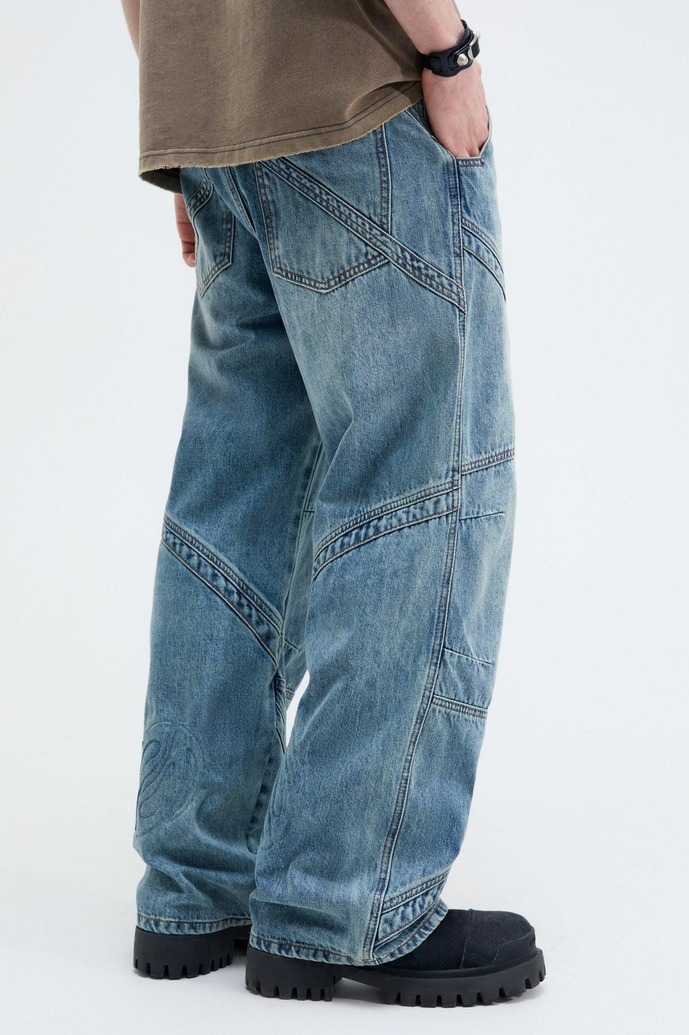 Bleach Washed Jeans Korean Street Fashion Jeans By R69 Shop Online at OH Vault