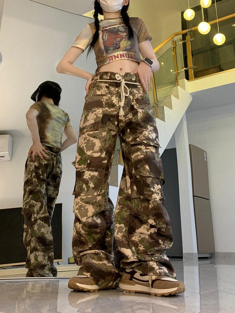 Made Extreme Hemp Rope Camo Cargo Pants Korean Street Fashion Pants By Made Extreme Shop Online at OH Vault