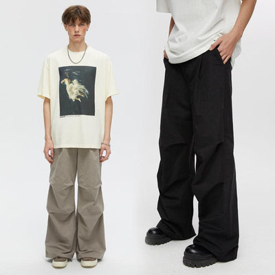 Pleated Parachute Pants Korean Street Fashion Pants By Kreate Shop Online at OH Vault