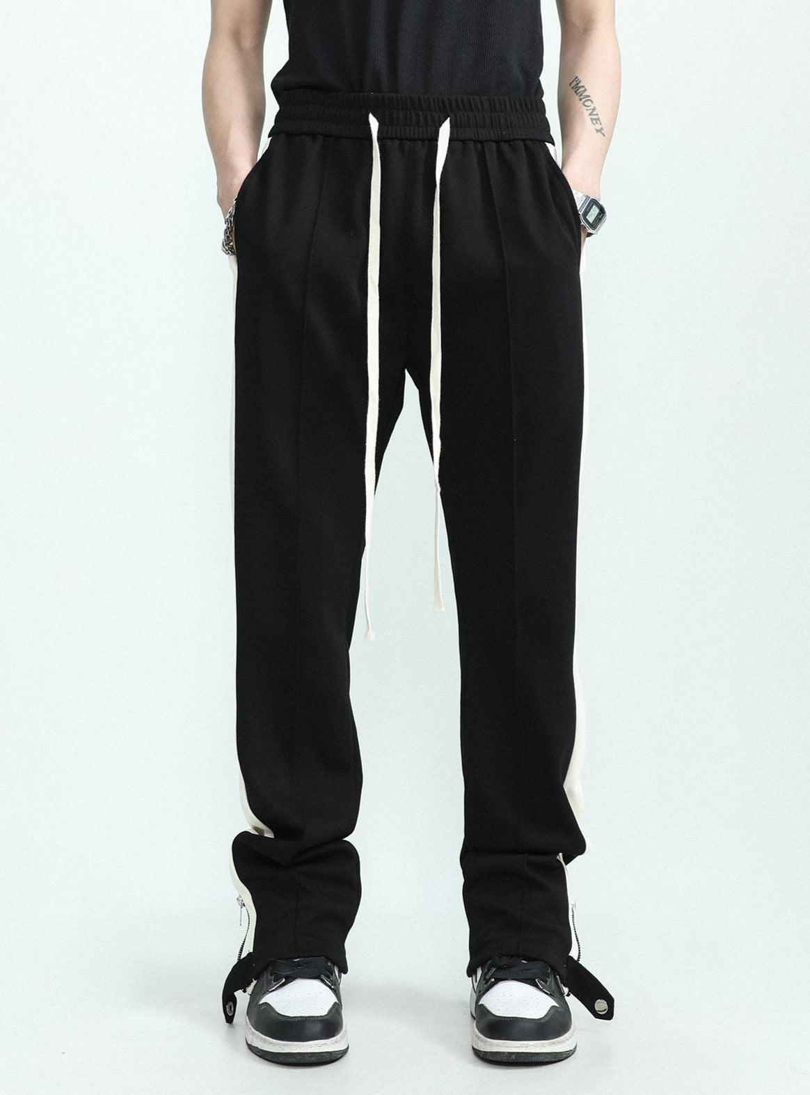 Side Striped Sweatpants Korean Street Fashion Pants By Mr Nearly Shop Online at OH Vault