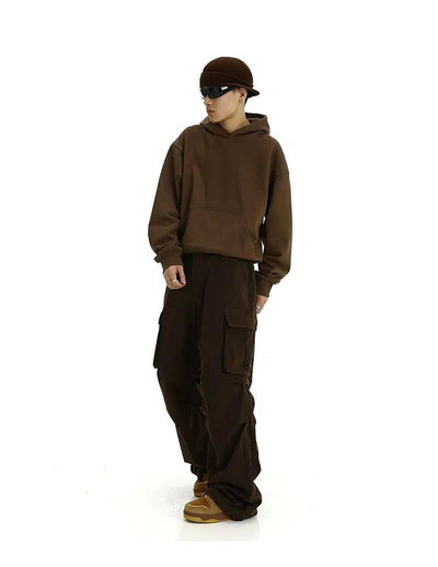 Drawstring Side Pocket Cargo Pants Korean Street Fashion Pants By MEBXX Shop Online at OH Vault