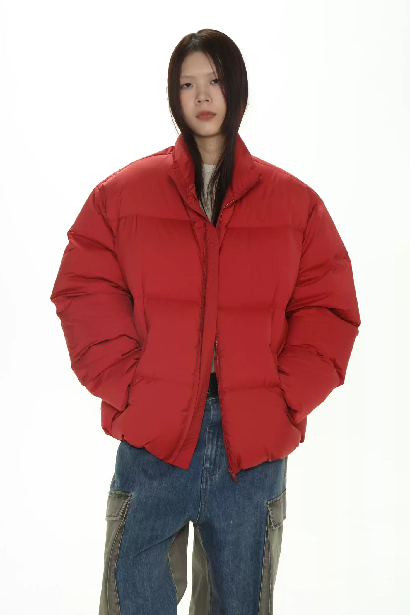 Solid Color Thick Puffer Jacket Korean Street Fashion Jacket By Mason Prince Shop Online at OH Vault