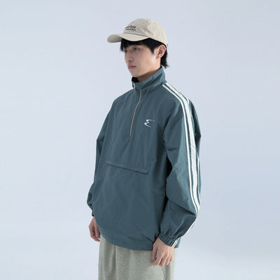 Half-Zipped Athleisure Jacket Korean Street Fashion Jacket By Mentmate Shop Online at OH Vault