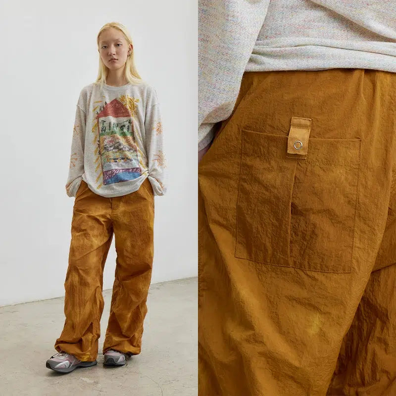 Sunset Parachute Cargo Pants Korean Street Fashion Pants By Conp Conp Shop Online at OH Vault
