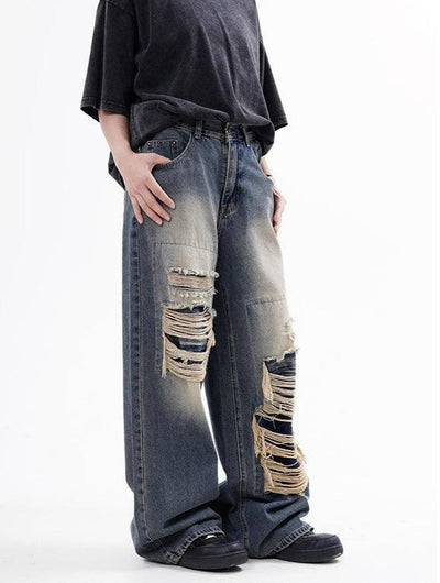 Washed Ripped Jeans Korean Street Fashion Jeans By Made Extreme Shop Online at OH Vault