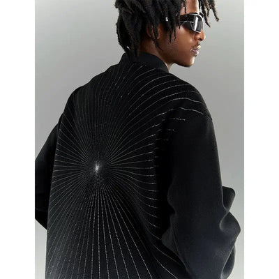 Glow Rays Zipped Jacket Korean Street Fashion Jacket By Yad Crew Shop Online at OH Vault