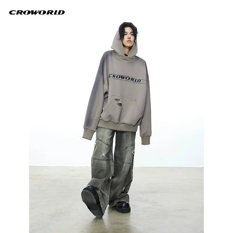 Washed and Distressed Jeans Korean Street Fashion Jeans By Cro World Shop Online at OH Vault