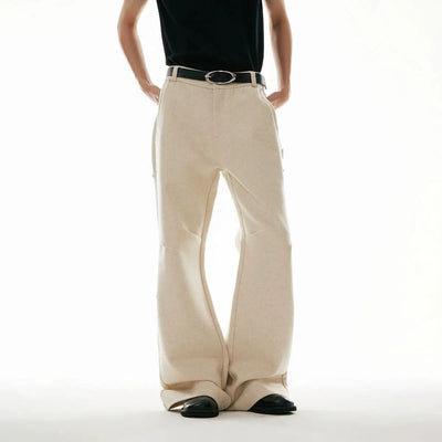 Minimal Cut Wide Wool Pants Korean Street Fashion Pants By Funky Fun Shop Online at OH Vault