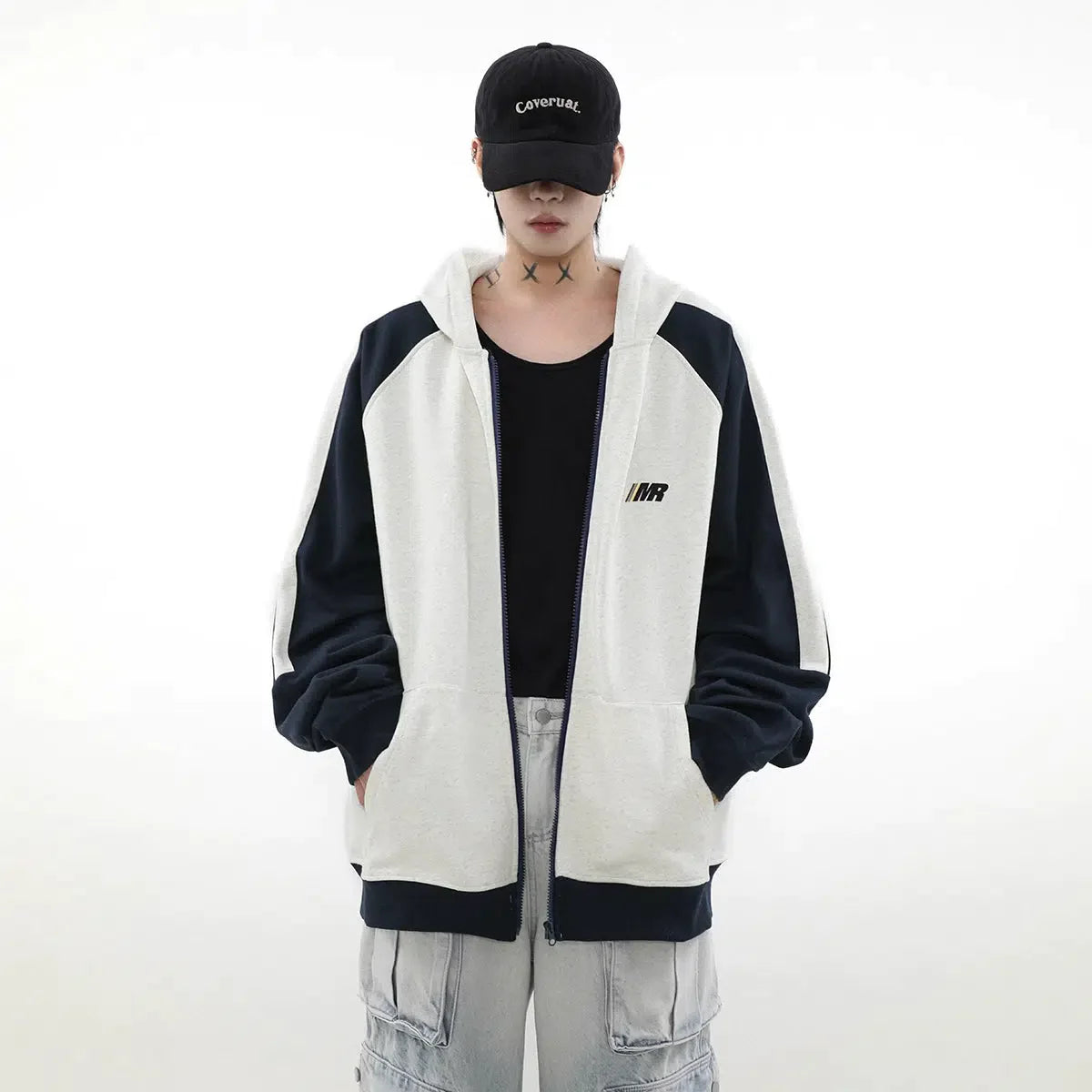 Contrast Comfty Fit Casual Hoodie Korean Street Fashion Hoodie By Mr Nearly Shop Online at OH Vault
