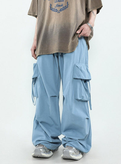 Mr Nearly Casual Pleated Parachute Cargo Pants Korean Street Fashion Pants By Mr Nearly Shop Online at OH Vault