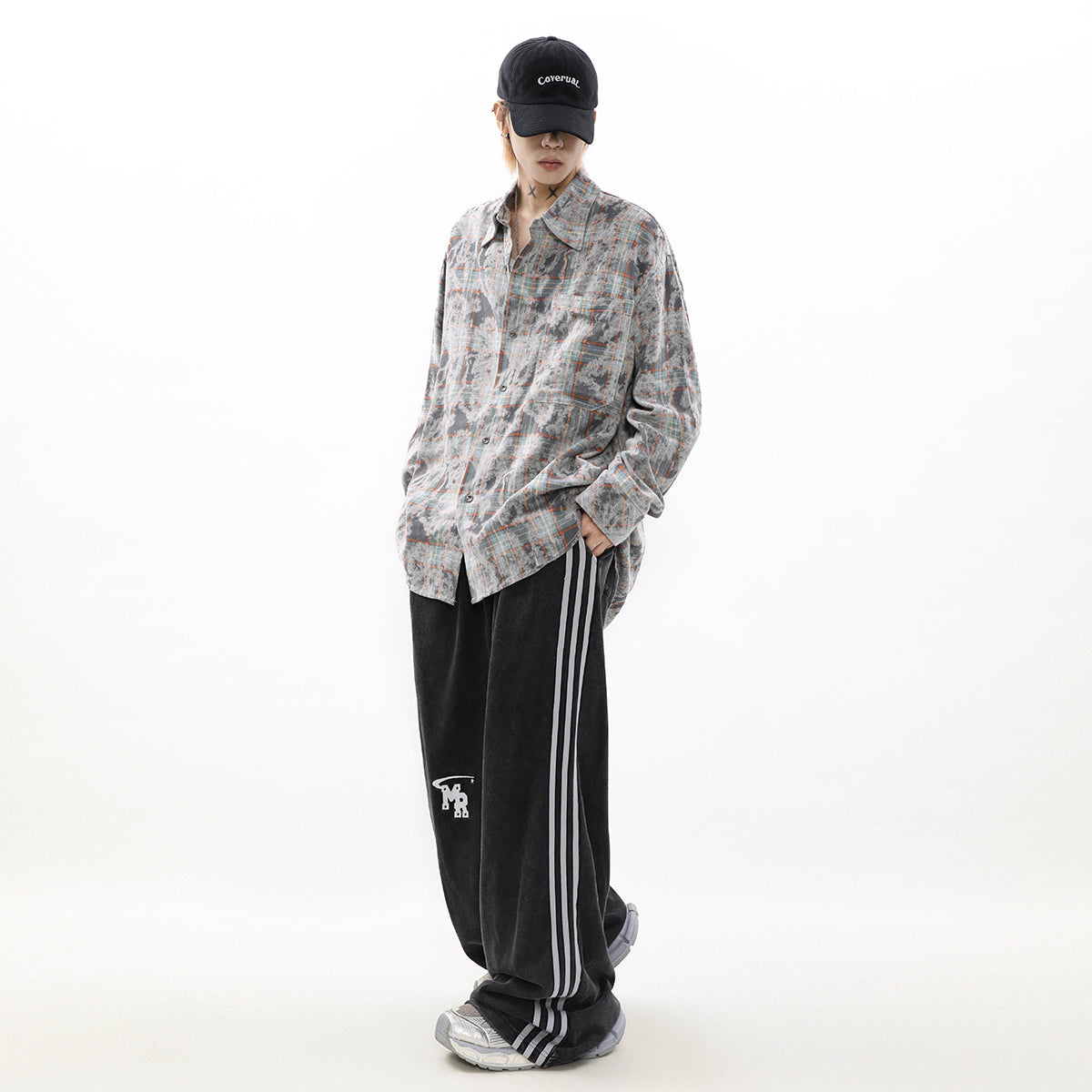 Mr Nearly Casual Plaid Long Sleeve Shirt Korean Street Fashion Shirt By Mr Nearly Shop Online at OH Vault