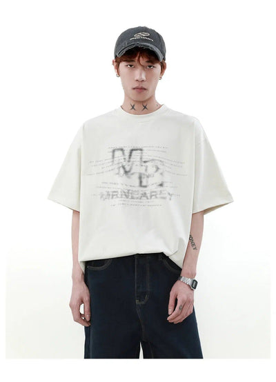 Spray Paint Lettered T-Shirt Korean Street Fashion T-Shirt By Mr Nearly Shop Online at OH Vault