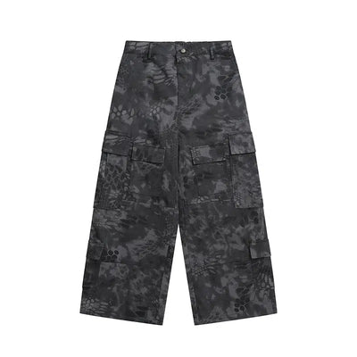Distorted Honeycomb Cargo Pants Korean Street Fashion Pants By Pioneer of Heroism Shop Online at OH Vault