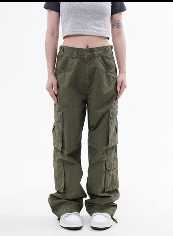 Made Extreme Multi Pocket Knot Hem Cargo Pants Korean Street Fashion Pants By Made Extreme Shop Online at OH Vault