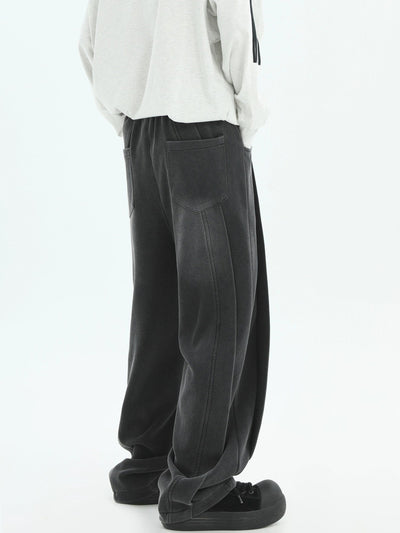 Washed Drawstring Sweatpants Korean Street Fashion Pants By INS Korea Shop Online at OH Vault