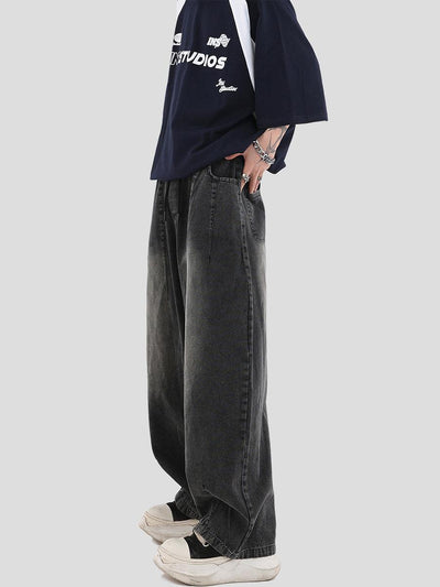 Gradient Wide Leg Jeans Korean Street Fashion Jeans By INS Korea Shop Online at OH Vault