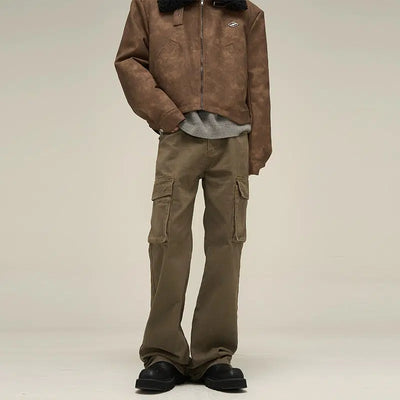 Vintage Washed Cargo Pants Korean Street Fashion Pants By 77Flight Shop Online at OH Vault