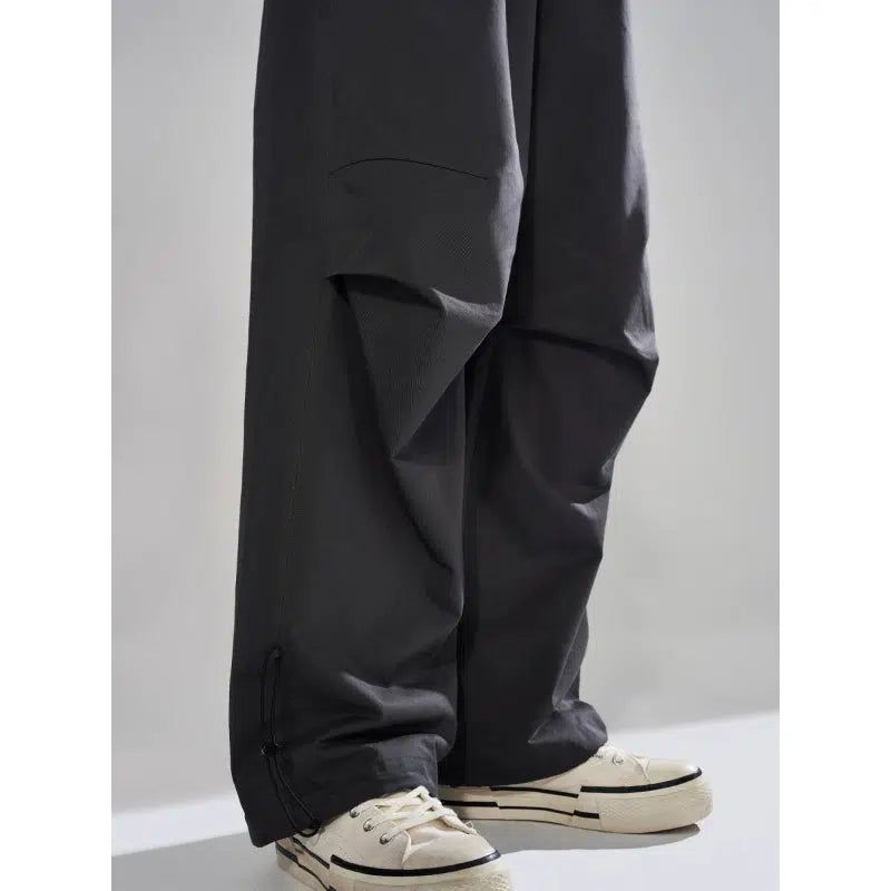 Gartered String Track Pants Korean Street Fashion Pants By 11St Crops Shop Online at OH Vault