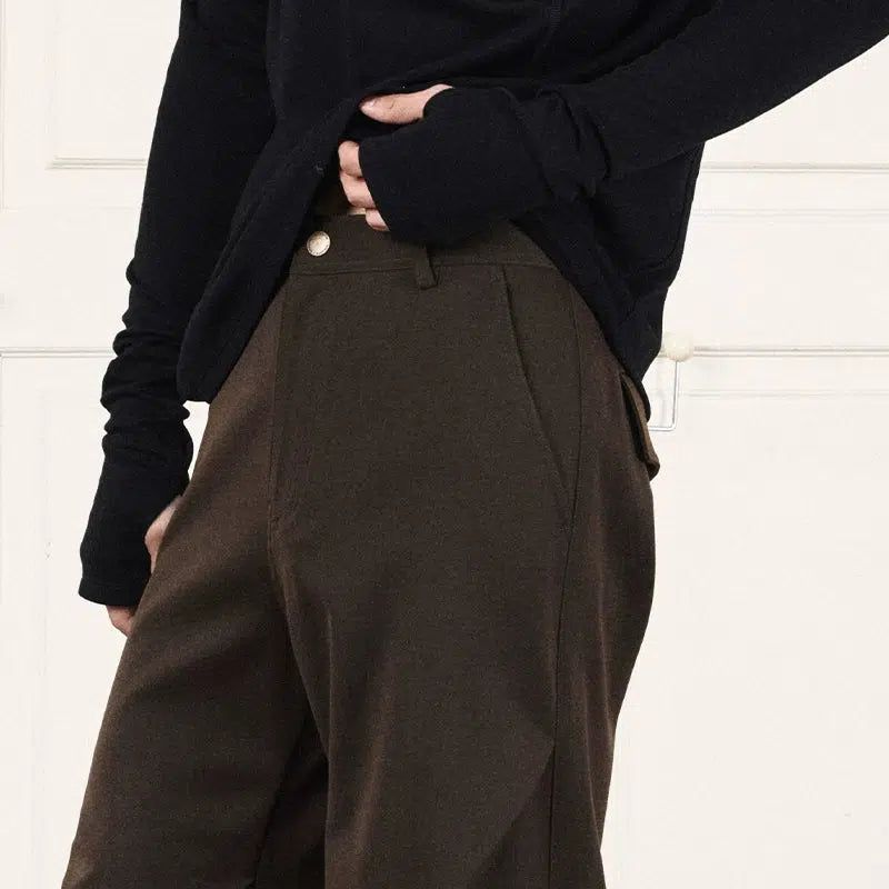 Drapey Solid Color Pants Korean Street Fashion Pants By Opicloth Shop Online at OH Vault