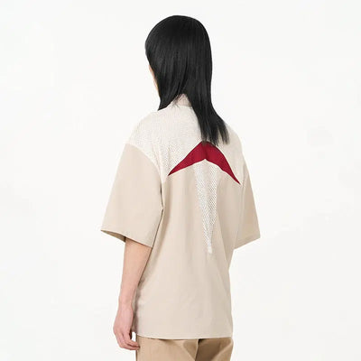 Contrast Blades Buttoned Shirt Korean Street Fashion Shirt By 7440 37 1 Shop Online at OH Vault