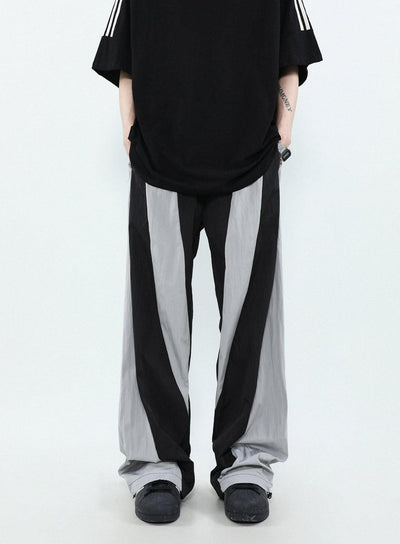 Mr Nearly Drawstring Symmetric Contrast Sports Pants Korean Street Fashion Pants By Mr Nearly Shop Online at OH Vault