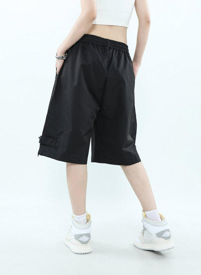 Zippered Buttoned Sports Shorts Korean Street Fashion Shorts By Mr Nearly Shop Online at OH Vault