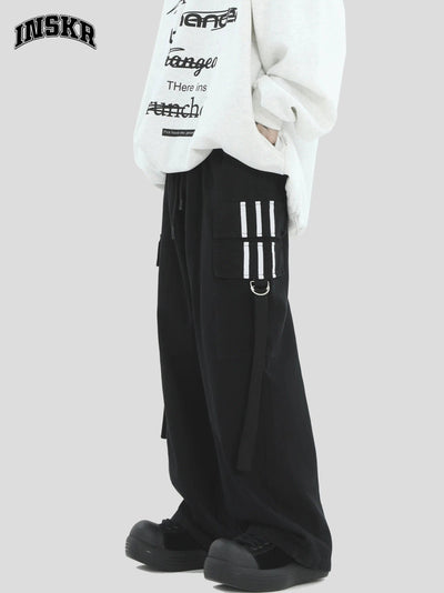 Pocket Straps Cargo Pants Korean Street Fashion Pants By INS Korea Shop Online at OH Vault