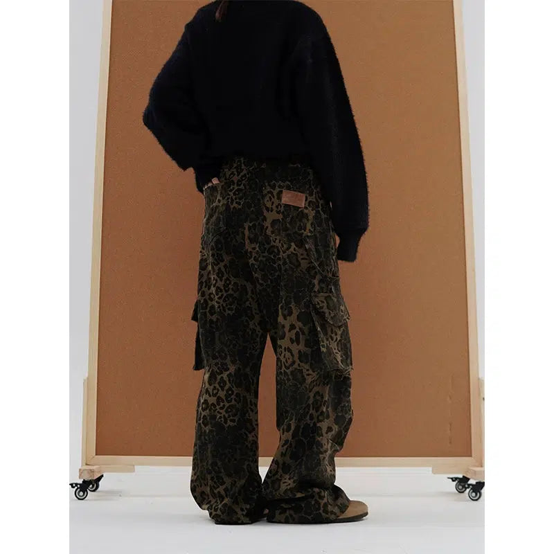 Leopard Casual Cargo Pants Korean Street Fashion Pants By Made Extreme Shop Online at OH Vault