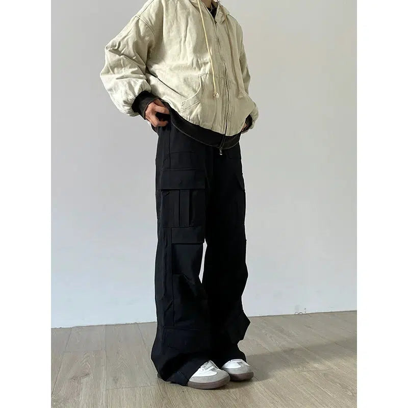 Multi Flap Pocket Cargo Pants Korean Street Fashion Pants By Made Extreme Shop Online at OH Vault