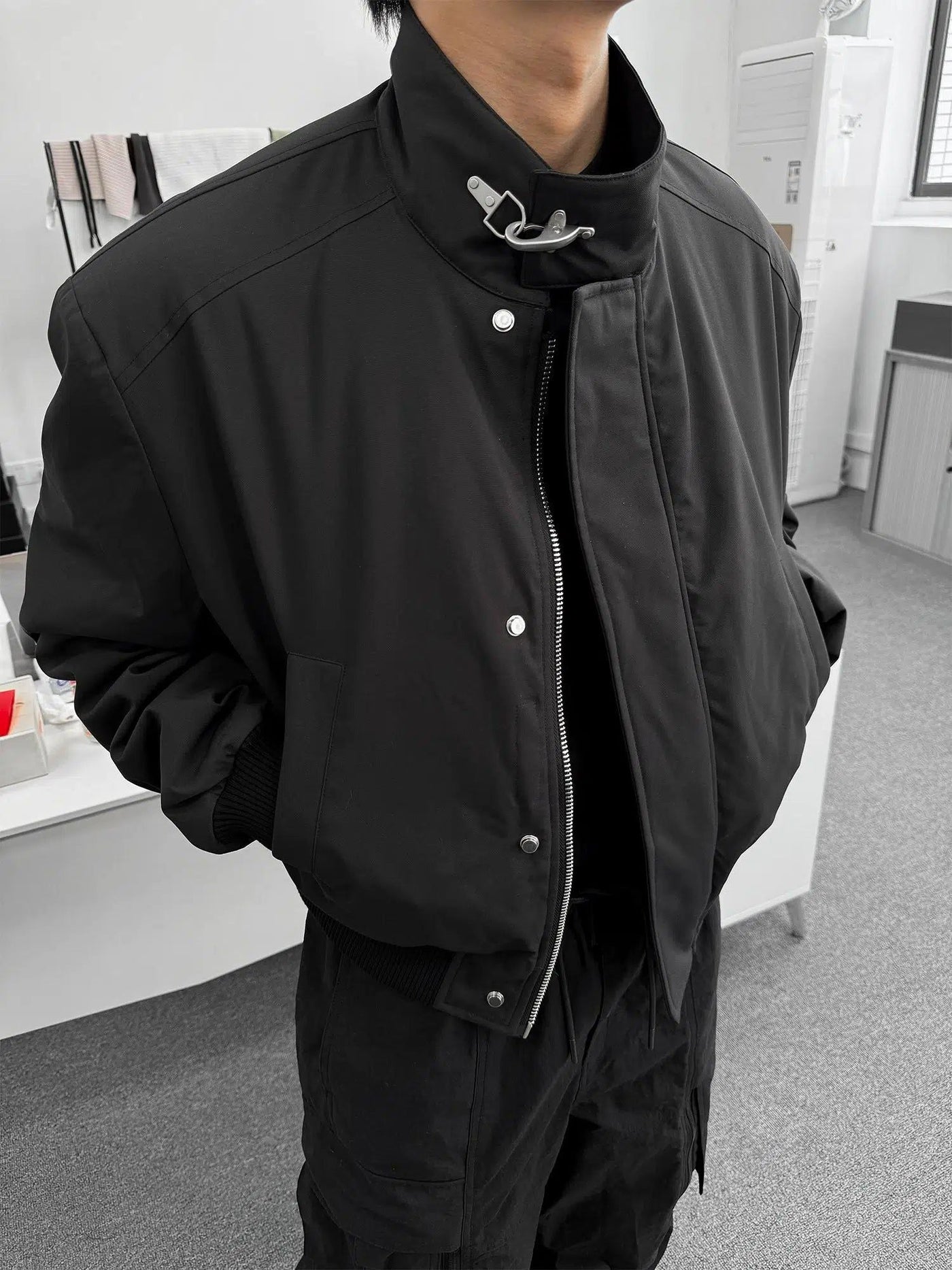 Side Pocket PU Leather Jacket Korean Street Fashion Jacket By Terra Incognita Shop Online at OH Vault
