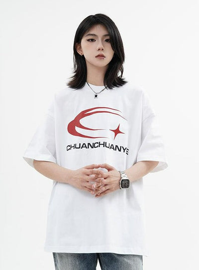 Chuanchuanye Text & Logo T-Shirt Korean Street Fashion T-Shirt By Made Extreme Shop Online at OH Vault