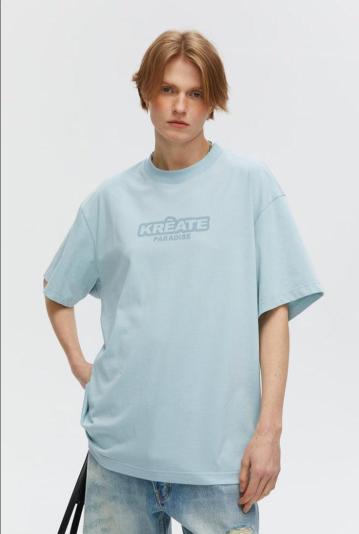 Paradise Logo T-Shirt Korean Street Fashion T-Shirt By Kreate Shop Online at OH Vault