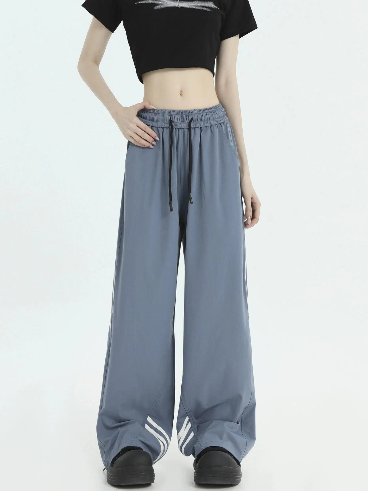 Athleisure Gartered Track Pants Korean Street Fashion Pants By INS Korea Shop Online at OH Vault