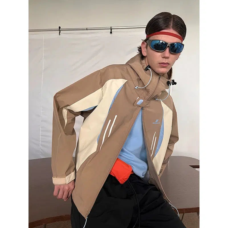 Boxy Windbreaker Hooded Jacket Korean Street Fashion Jacket By UMAMIISM Shop Online at OH Vault