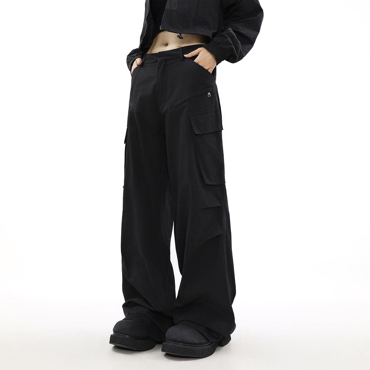 Mr Nearly Diagonal Pocket Pleats Loose Pants Korean Street Fashion Pants By Mr Nearly Shop Online at OH Vault