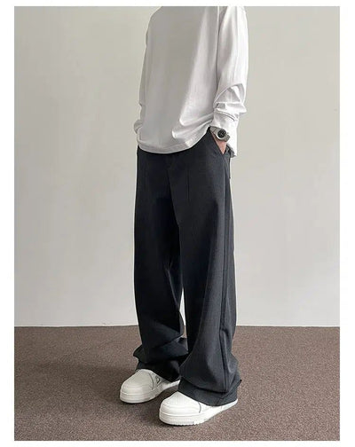 Clean Fit Drapey Pants Korean Street Fashion Pants By A PUEE Shop Online at OH Vault