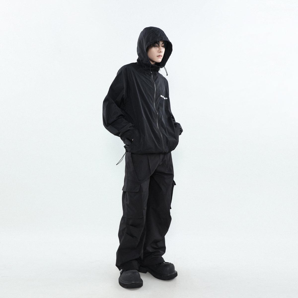 Black Energy Text Ruched Hem Hoodie Korean Street Fashion Hoodie By Mr Nearly Shop Online at OH Vault