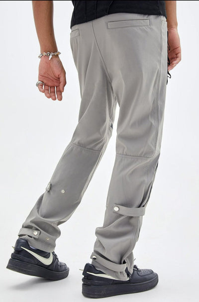 Diagonal Zipper Straight Leg Pants Korean Street Fashion Pants By Made Extreme Shop Online at OH Vault