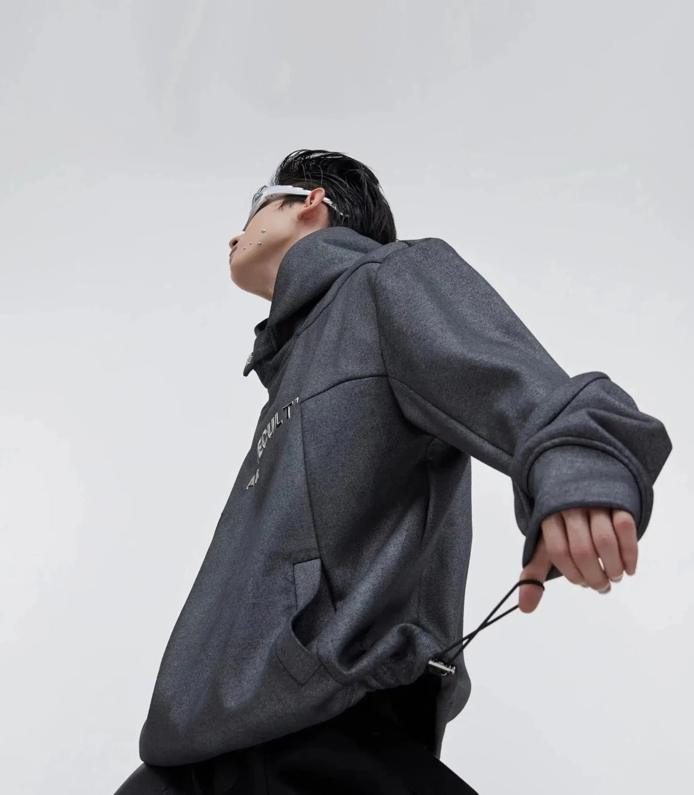 Argue Culture Embossed Logo Hooded Jacket Korean Street Fashion Jacket By Argue Culture Shop Online at OH Vault