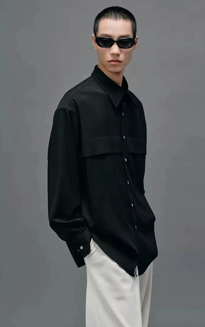 Relaxed Fit Buttoned Shirt Korean Street Fashion Shirt By NANS Shop Online at OH Vault