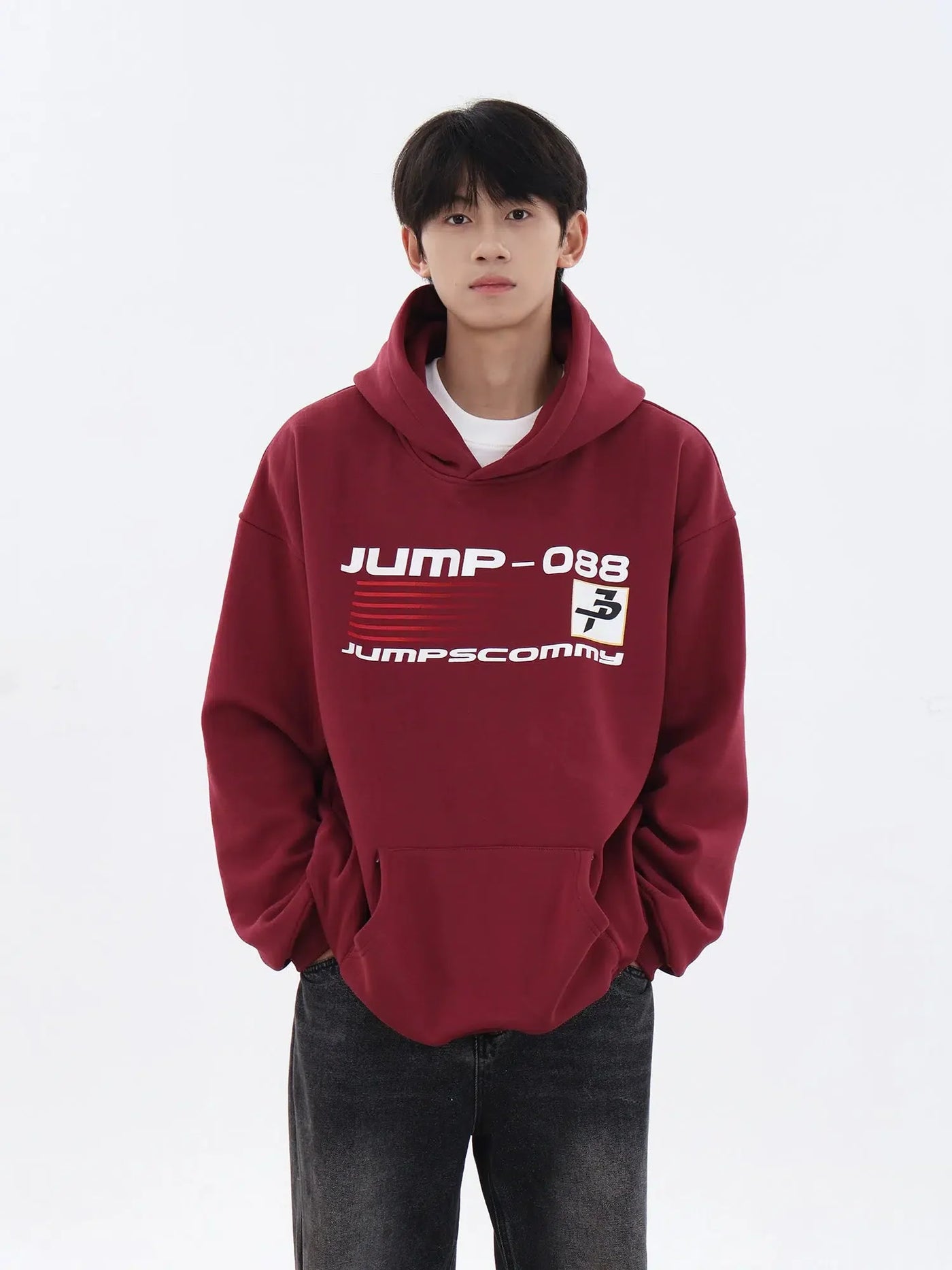 Text Print Casual Hoodie Korean Street Fashion Hoodie By Jump Next Shop Online at OH Vault