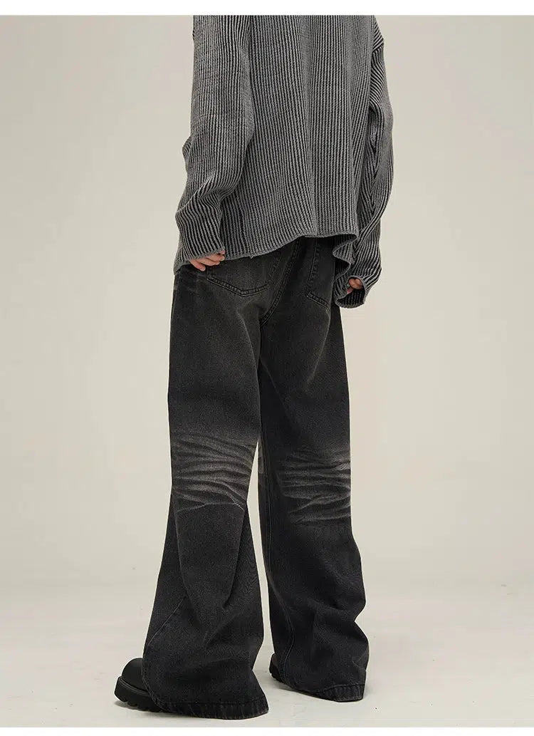 Wide Straight Leg Jeans Korean Street Fashion Jeans By 77Flight Shop Online at OH Vault