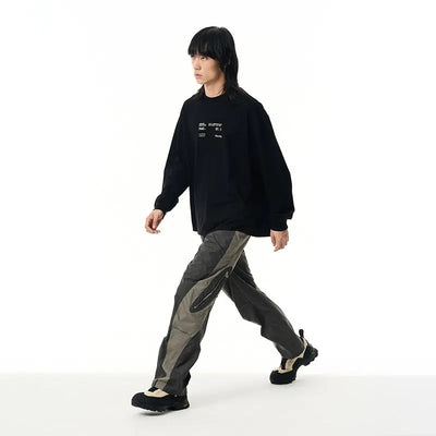 Zipper Detail Contrast Track Pants Korean Street Fashion Pants By 7440 37 1 Shop Online at OH Vault