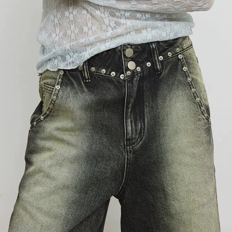 Raw Edge Wide Fade Jeans Korean Street Fashion Jeans By Conp Conp Shop Online at OH Vault